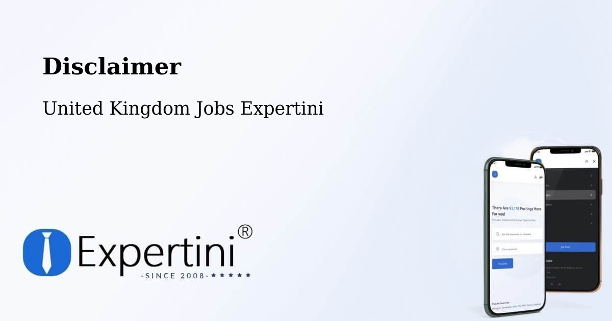 Disclaimer – Keynsham - United Kingdom Jobs Expertini